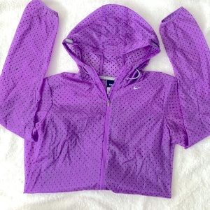 Nike Vapor Cyclone Packable Running Jacket | Size S | Purple & Black Polka Dots